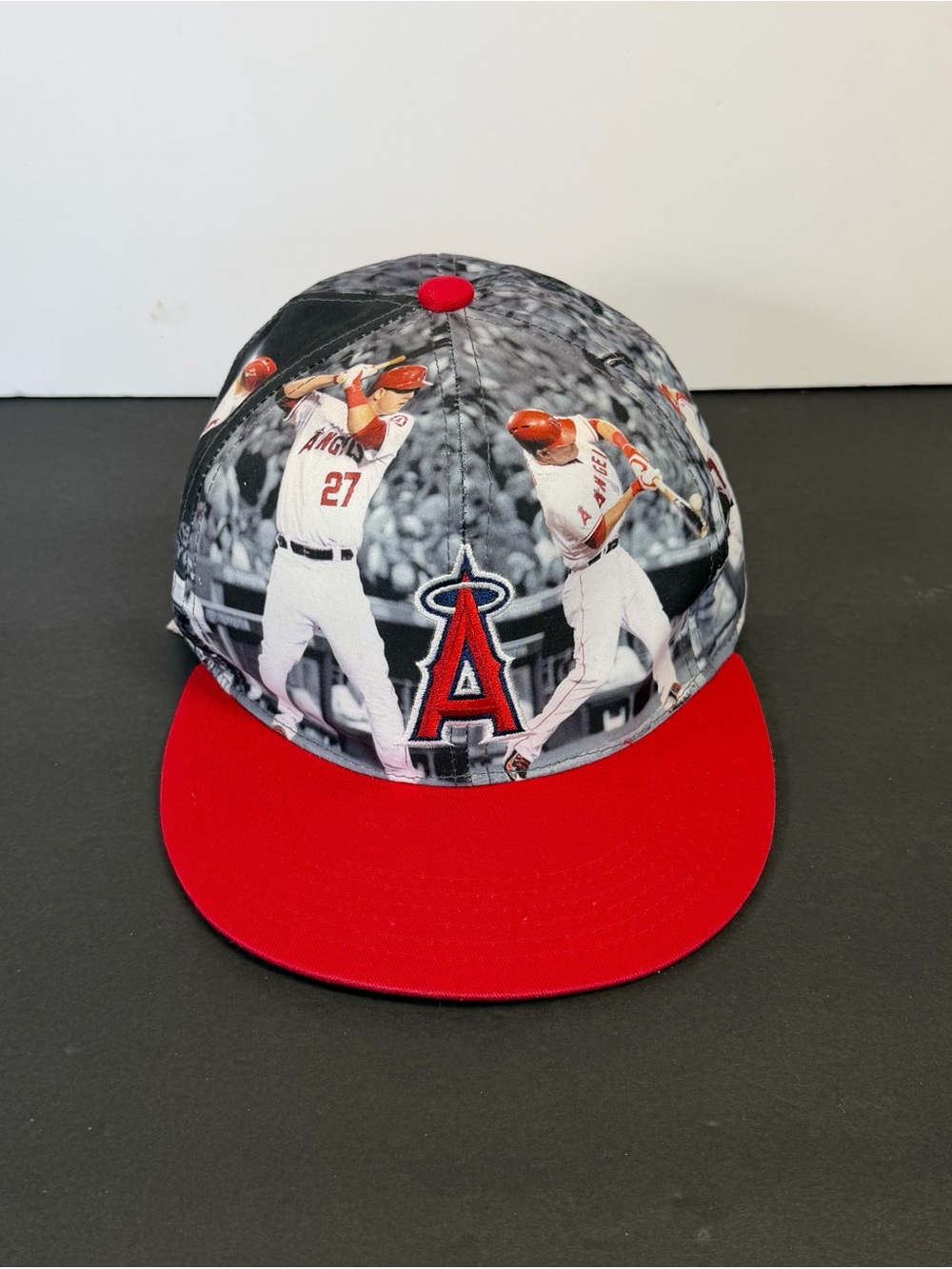 Vintage Mike Trout #27 LA Angels Snapback Hat SGA Sixth Man Promotions EUC